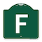 Signmission Designer Series Sign-Sign W/ Letter F, Green & White Aluminum Sign, 18" x 18", GW-1818-22954 A-DES-GW-1818-22954 - alternate 1
